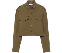 cropped military shirt