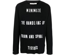 graphic-print distressed-finish Pullover