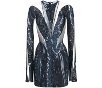 Semi-transparentes Kleid mit Print