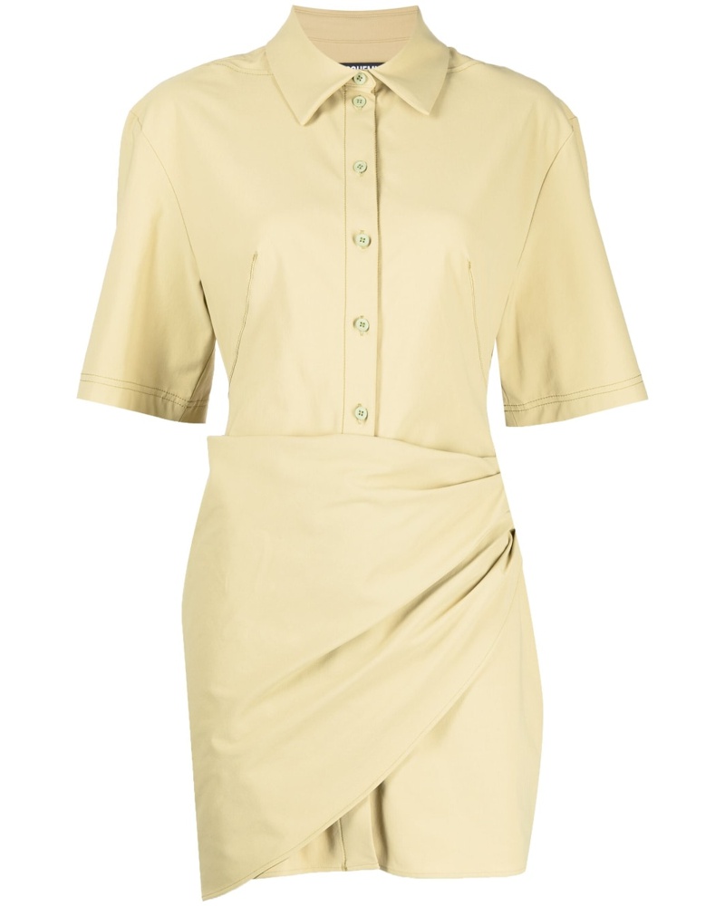 Jacquemus Damen Hemdkleid mit Raffungen