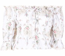 Schulterfreies Oberteil mit Blumenmuster