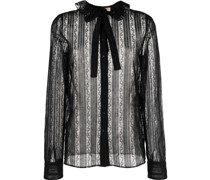 Schluppenbluse mit Sheer-Effekt