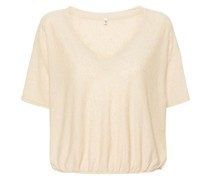 elasticated-hem short-sleeve T-shirt