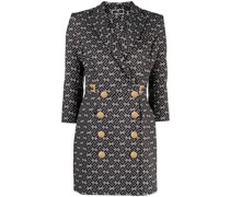 Doppelreihiges Tweed-Minikleid