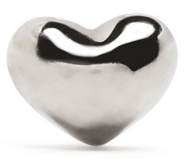 18kt Chubby Heart Weißgoldohrstecker