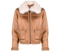 Jacke in Lederoptik