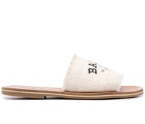 Sandalen mit Logo-Stickerei