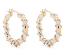 9kt Gelbgoldcreolen mit Diamanten