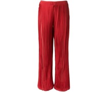 high waist silk trousers