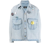 Jeansjacke im Patchwork-Look