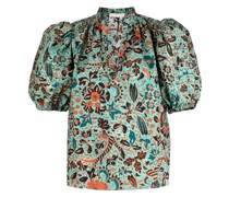 Imari Bluse mit Puffärmeln
