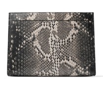 Nelis snakeskin-effect leather clutch bag