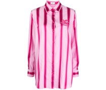 Gestreiftes T-Shirt mit Logo-Patch