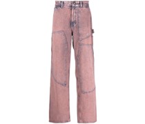 Weite Jeans im Patchwork-Look