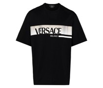 T-Shirt mit Metallic-Print