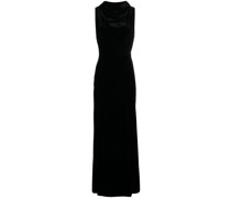 Maxikleid in Samtoptik