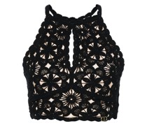 cropped crochet top