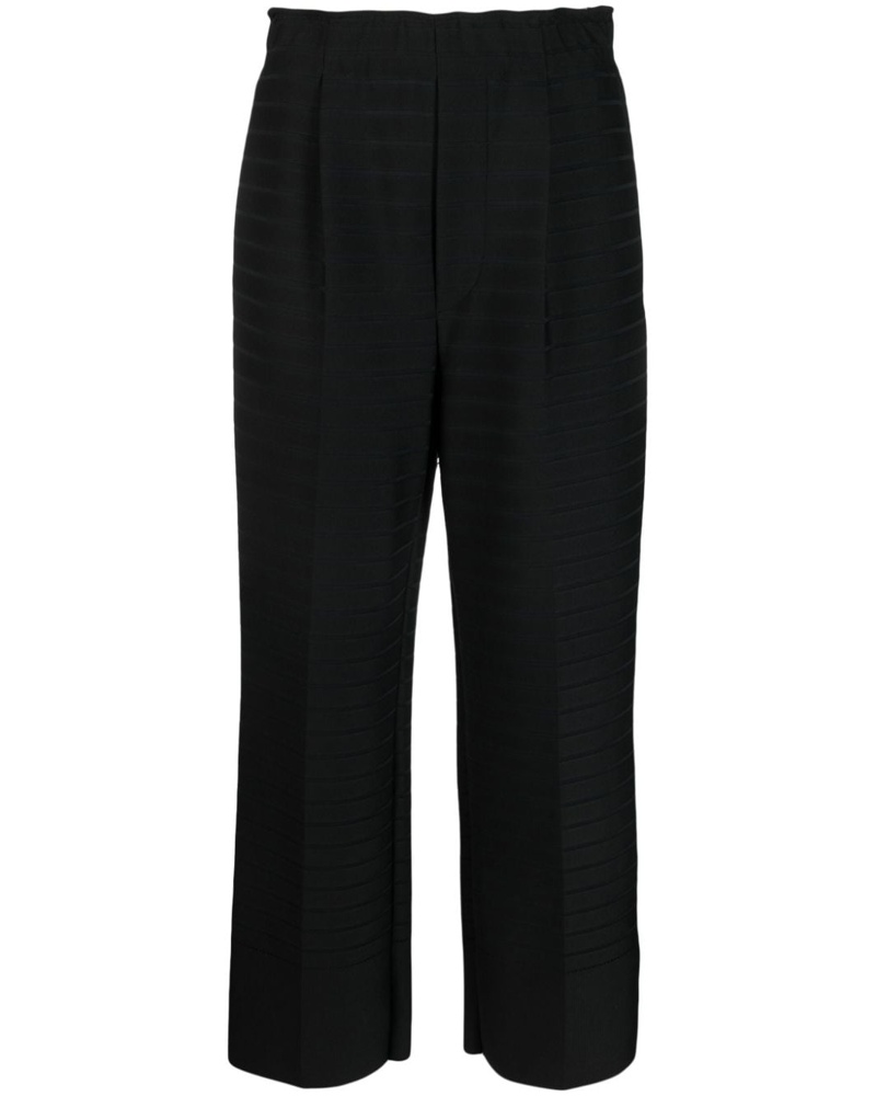 Issey Miyake Damen Gestreifte Cropped-Hose
