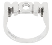 Rhodinierter 'Mom' Ring aus Sterlingsilber