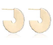 14kt Gelbgoldohrringe mit Diamanten