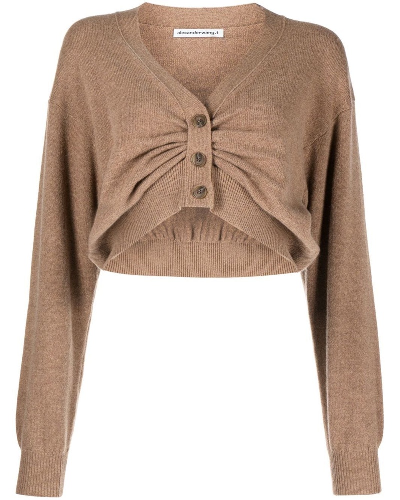Alexander Wang Damen Klassischer Cropped-Cardigan