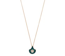 18kt Rotgoldhalskette mit Diamanten