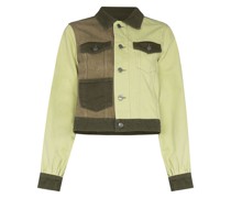 Jeansjacke in Colour-Block-Optik