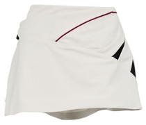 low-rise layered wrap miniskirt