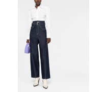 Weite High-Waist-Jeans