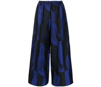 Weite Hose mit grafischem Print