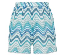 zigzag-woven knitted shorts