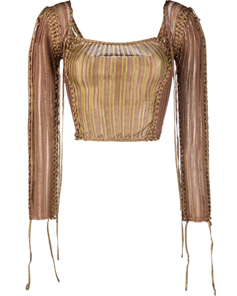 Isa Boulder Damen Cropped-Top mit Schnürung