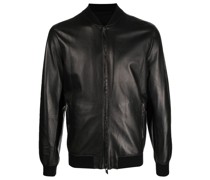 Lederjacke mit Logo-Anhänger