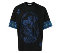 x Mahaslama T-Shirt mit Poseidon-Print