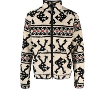 Gemusterte Fleecejacke