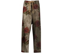 Pyjama-Hose mit Blumen-Print