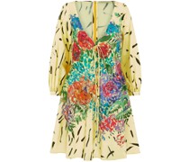 Minikleid mit Blumen-Print