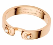 18kt Rotgoldring mit Diamanten