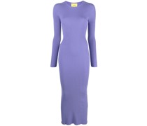 Geripptes Strickkleid mit Cut-Outs