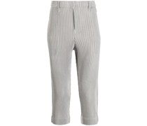 Plissierte Leno Cropped-Hose