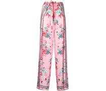 Weite Hose mit Blumen-Print