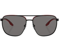 Sonnenbrille mit Logo-Print