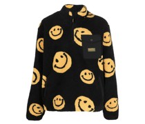 x Smiley Sweatshirt aus Fleece