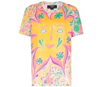 x MYFAWNY T-Shirt mit Blumen-Print