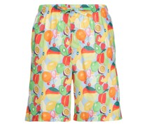Pyjama-Shorts mit Früchte-Print