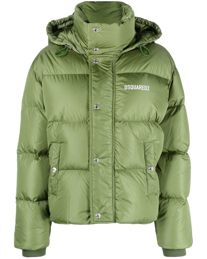 Dsquared2 Damen logo-print hooded puffer jacket