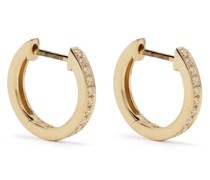 18kt Gelbgoldcreolen mit Diamanten
