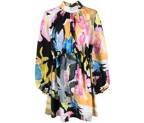Minikleid mit Blumen-Print