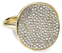 18kt Gelbgoldring mit Diamanten