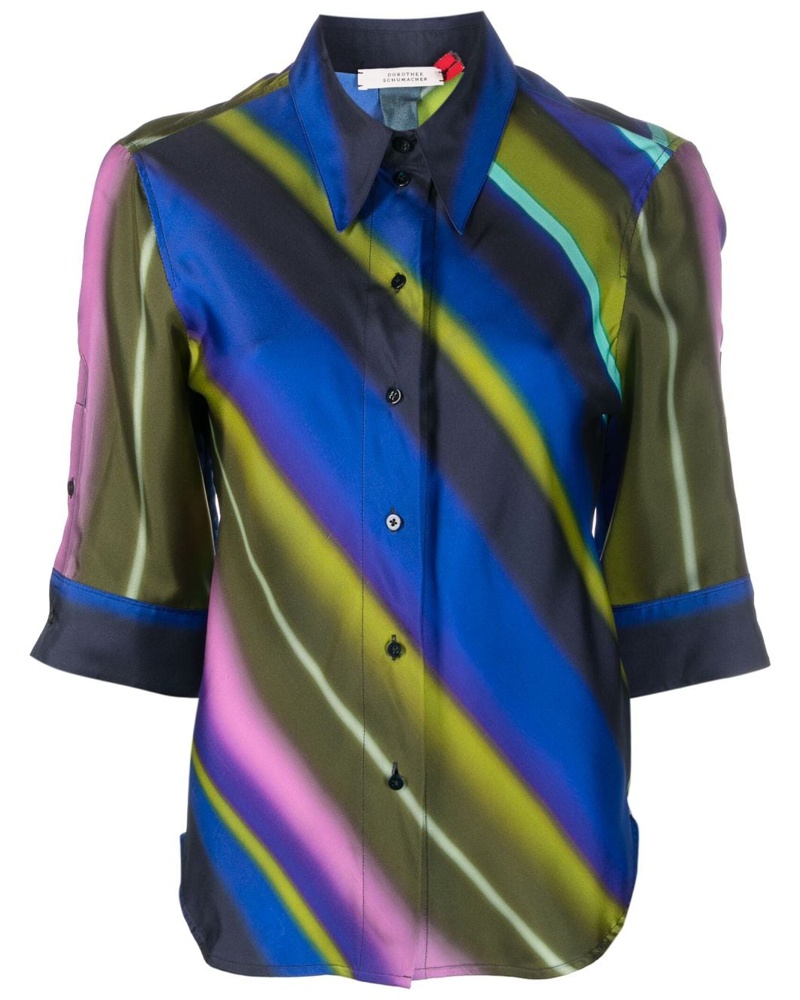Dorothee Schumacher Damen Gestreifte Bluse aus Seide